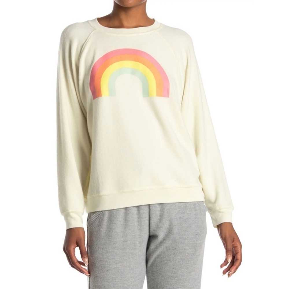 NWT WILDFOX ‘After The Rain’ Rainbow Sweatshirt